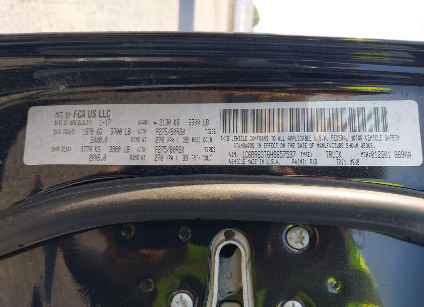 Photo 9 of 2017 Ram 1500 BIG HORN QUAD CAB 4X2 6'4 BOX (VIN 1C6RR6GT6HS657537)