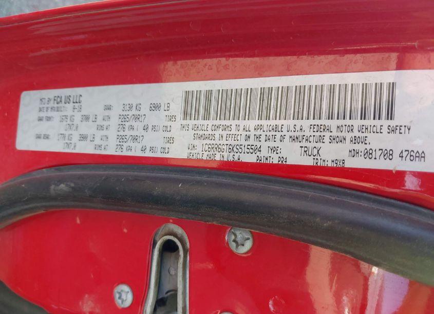 Photo 9 of 2019 Ram 1500 CLASSIC BIG HORN 4X2 6'4 BOX (VIN 1C6RR6GT6KS515504)