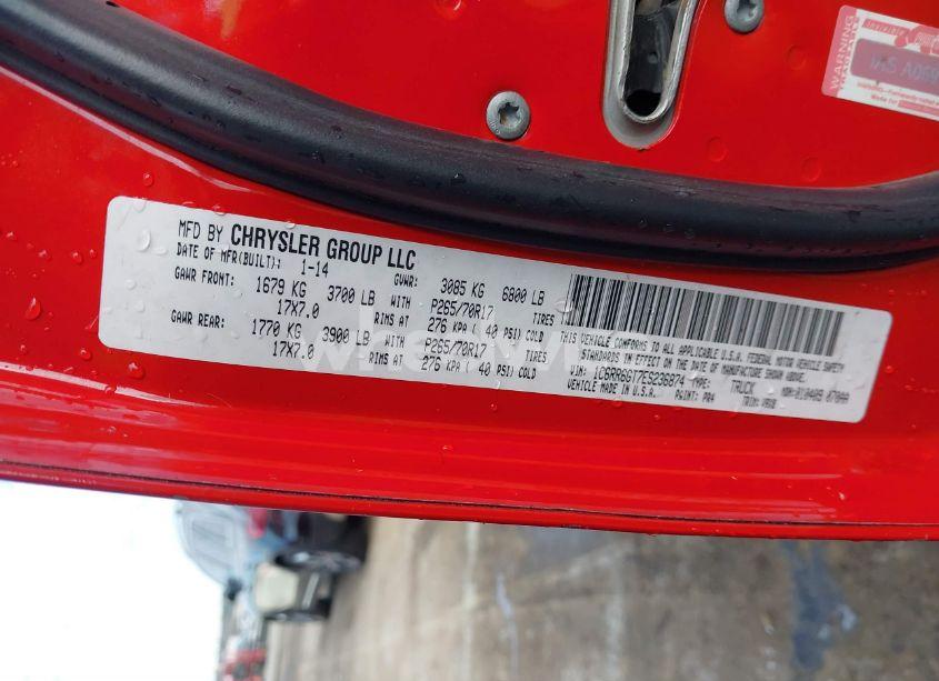 Photo 9 of 2014 Ram 1500 SLT (VIN 1C6RR6GT7ES236874)