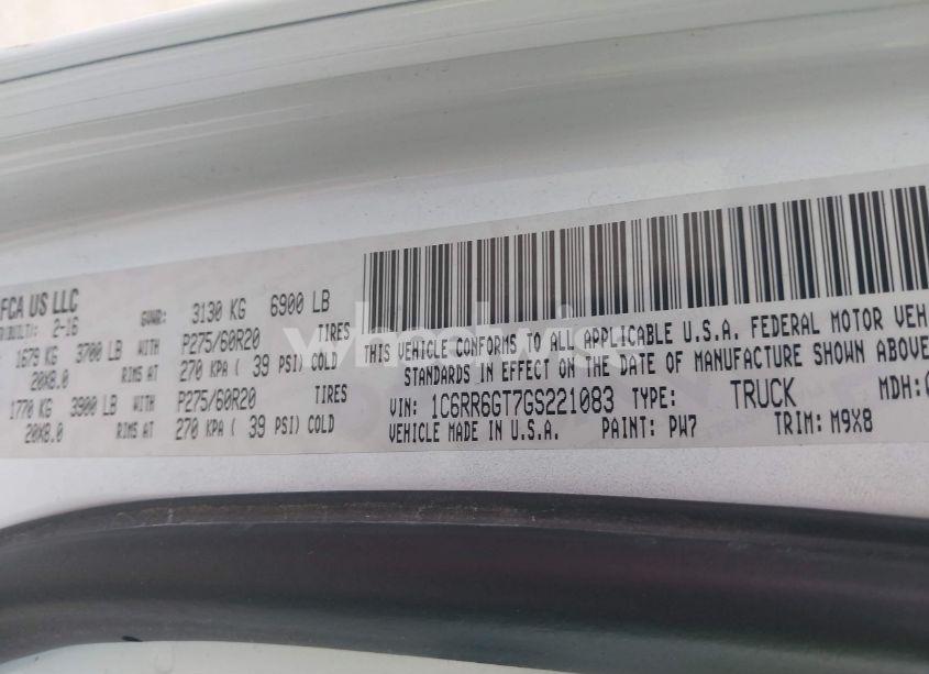 Photo 9 of 2016 Ram 1500 BIG HORN (VIN 1C6RR6GT7GS221083)