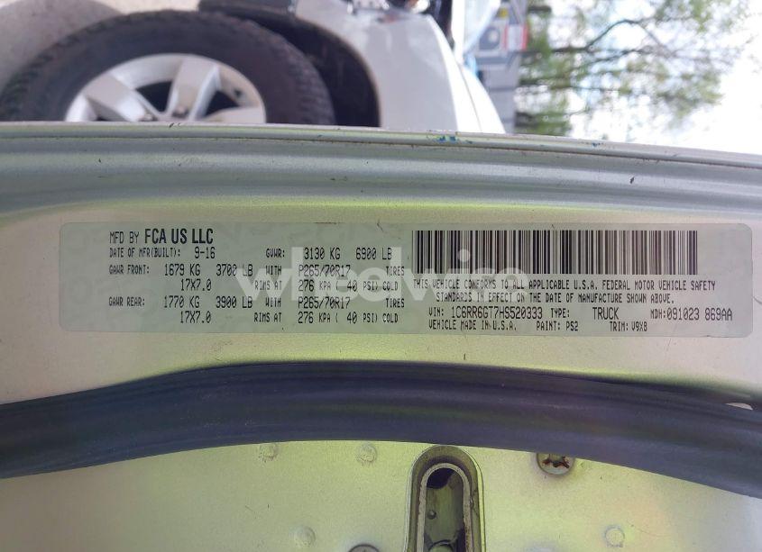 Photo 9 of 2017 Ram 1500 SLT 4X2 6'4 BOX (VIN 1C6RR6GT7HS520333)