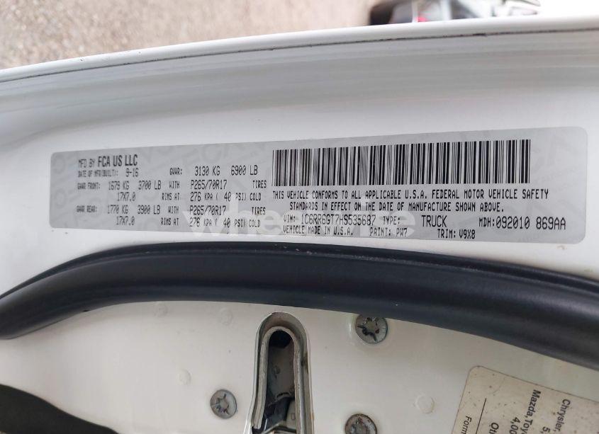 Photo 9 of 2017 Ram 1500 SLT 4X2 6'4 BOX (VIN 1C6RR6GT7HS535687)