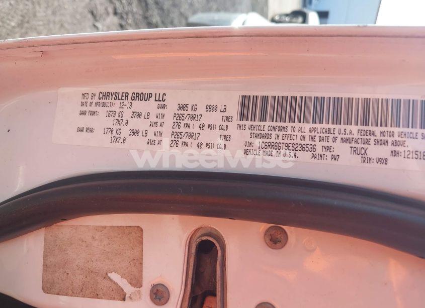 Photo 9 of 2014 Ram 1500 SLT (VIN 1C6RR6GT9ES236536)