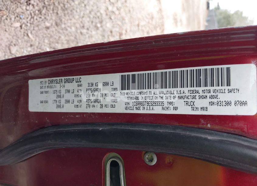 Photo 9 of 2014 Ram 1500 BIG HORN (VIN 1C6RR6GT9ES293335)