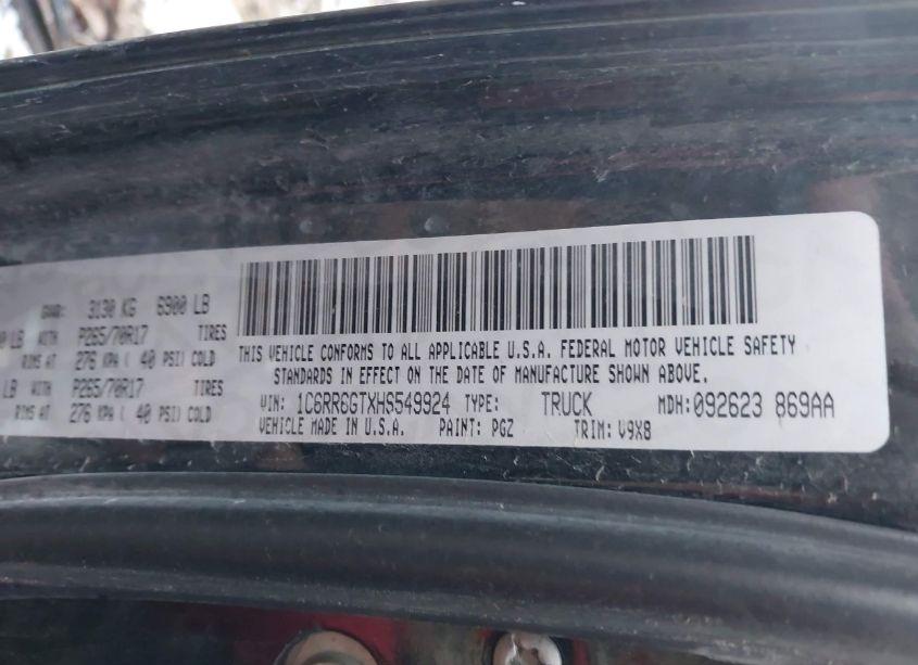 Photo 9 of 2017 Ram 1500 SLT QUAD CAB 4X2 6'4 BOX (VIN 1C6RR6GTXHS549924)
