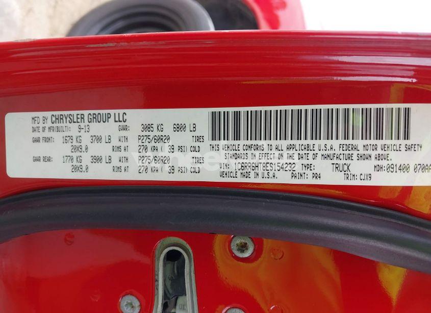 Photo 9 of 2014 Ram 1500 SPORT (VIN 1C6RR6HT8ES154232)