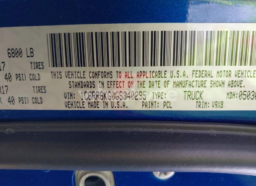 Photo 9 of 2016 Ram 1500 TRADESMAN (VIN 1C6RR6KG0GS340295)