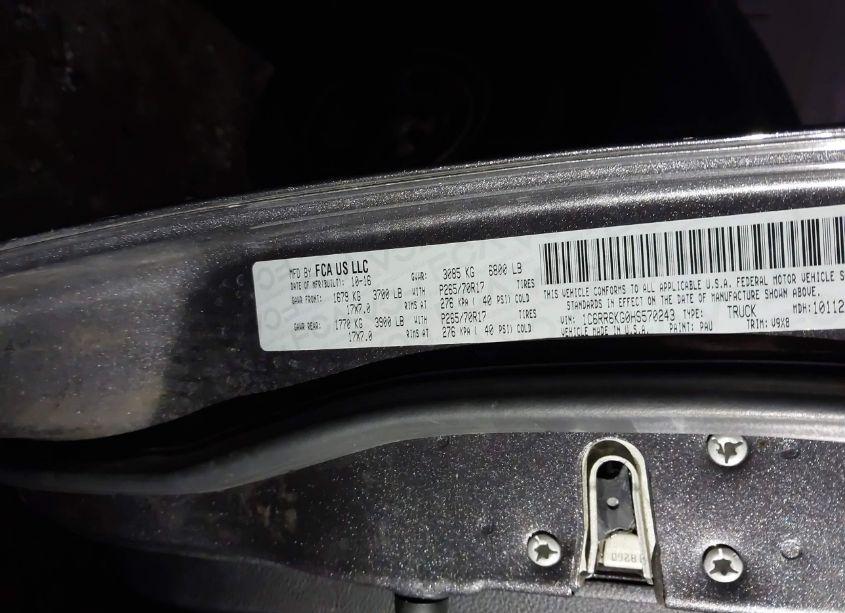 Photo 9 of 2017 Ram 1500 TRADESMAN 4X2 5'7 BOX (VIN 1C6RR6KG0HS570243)