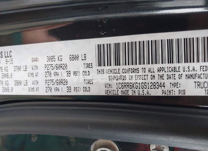 Photo 9 of 2016 Ram 1500 EXPRESS (VIN 1C6RR6KG1GS128344)