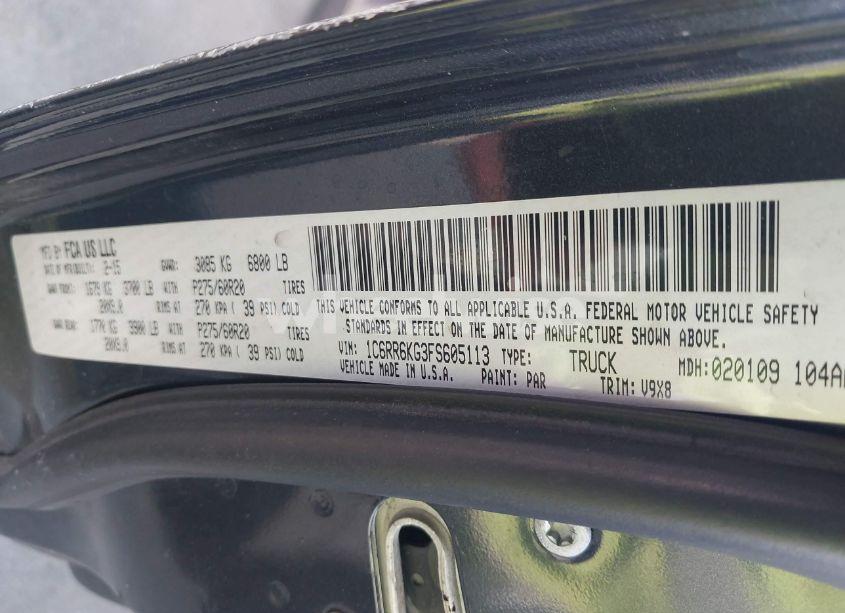 Photo 9 of 2015 Ram 1500 EXPRESS (VIN 1C6RR6KG3FS605113)