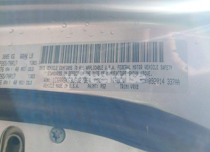 Photo 9 of 2018 Ram 1500 N/A (VIN 1C6RR6KG3JS127364)
