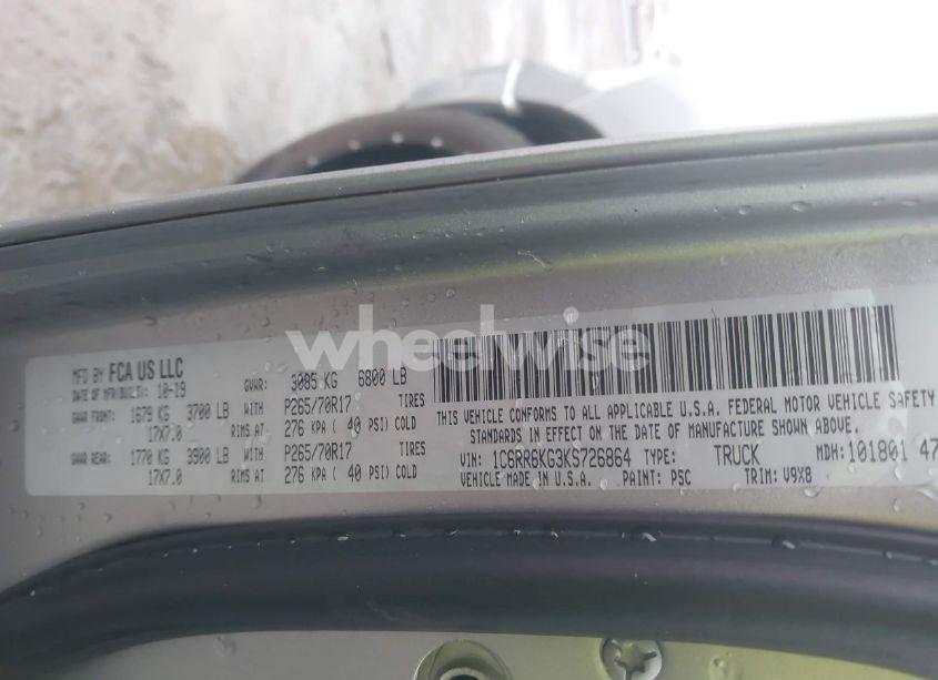 Photo 9 of 2019 Ram 1500 CLASSIC TRADESMAN 4X2 5'7 BOX (VIN 1C6RR6KG3KS726864)