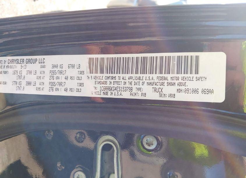 Photo 9 of 2014 Ram 1500 TRADESMAN (VIN 1C6RR6KG4ES153798)