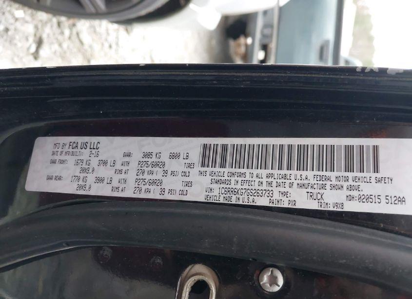 Photo 9 of 2016 Ram 1500 EXPRESS (VIN 1C6RR6KG7GS263733)