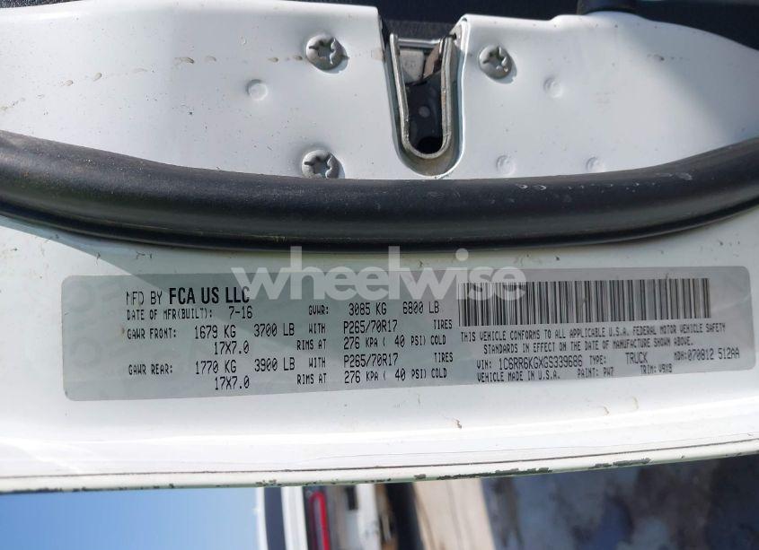 Photo 9 of 2016 Ram 1500 EXPRESS (VIN 1C6RR6KGXGS339686)