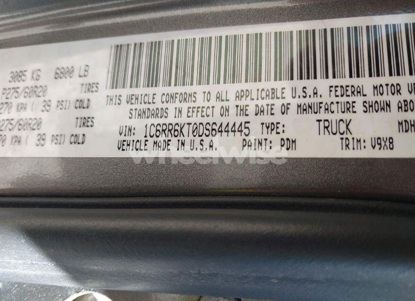 Photo 9 of 2013 Ram 1500 EXPRESS (VIN 1C6RR6KT0DS644445)