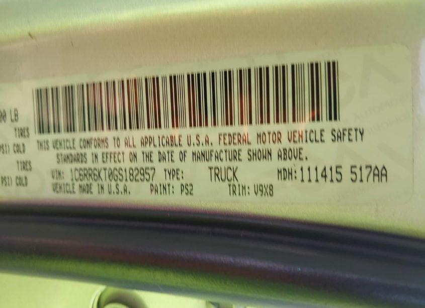 Photo 9 of 2016 Ram 1500 EXPRESS (VIN 1C6RR6KT0GS182957)