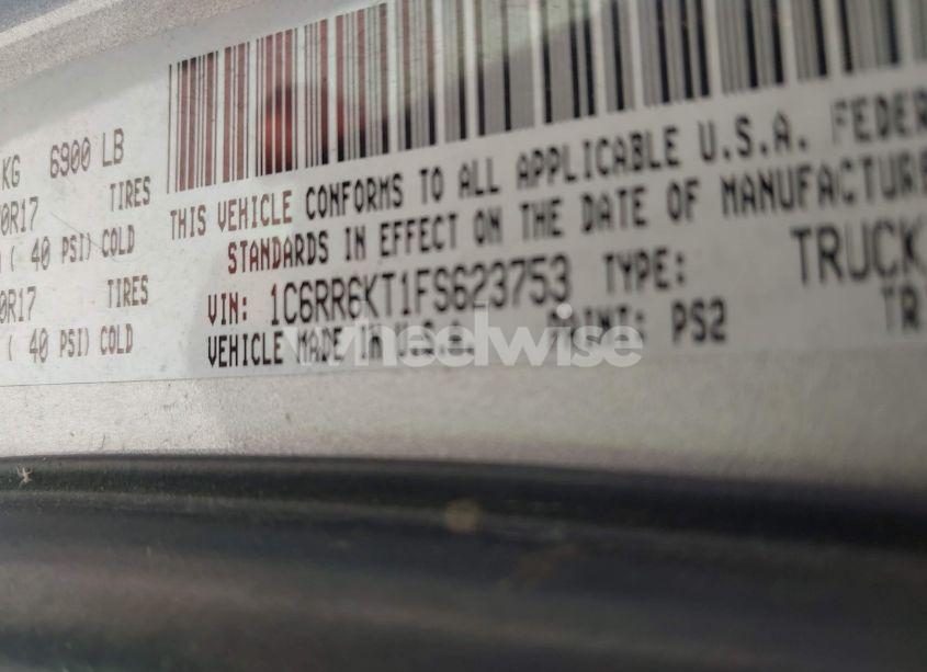 Photo 9 of 2015 Ram 1500 TRADESMAN (VIN 1C6RR6KT1FS623753)