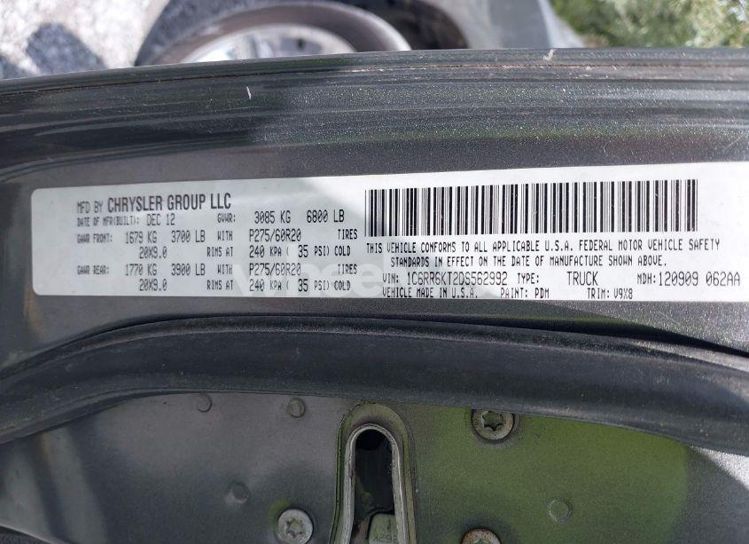 Photo 9 of 2013 Ram 1500 EXPRESS (VIN 1C6RR6KT2DS562992)