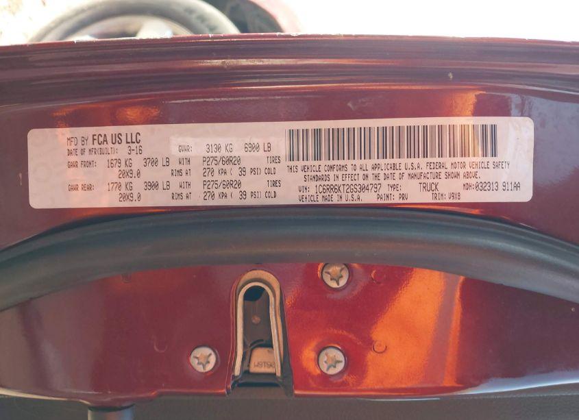 Photo 9 of 2016 Ram 1500 EXPRESS (VIN 1C6RR6KT2GS304797)