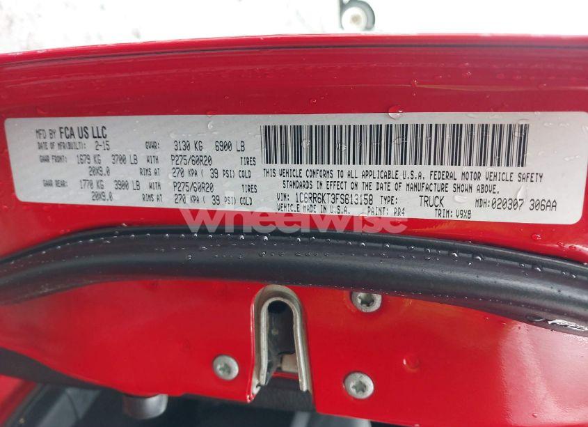 Photo 9 of 2015 Ram 1500 EXPRESS (VIN 1C6RR6KT3FS613158)