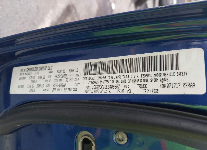 Photo 9 of 2014 Ram 1500 EXPRESS (VIN 1C6RR6KT6ES408867)