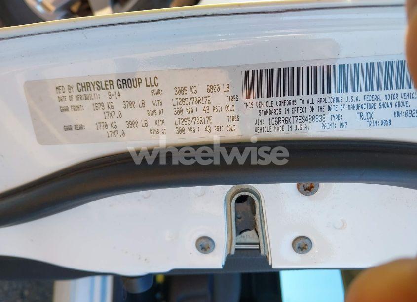 Photo 9 of 2014 Ram 1500 TRADESMAN (VIN 1C6RR6KT7ES480838)