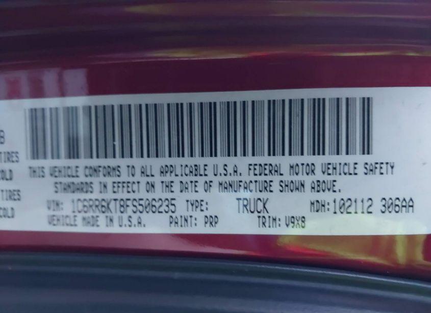 Photo 8 of 2015 Ram 1500 EXPRESS (VIN 1C6RR6KT8FS506235)