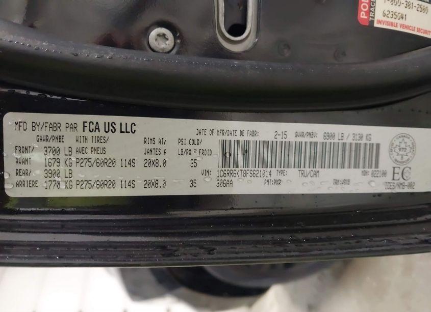 Photo 9 of 2015 Ram 1500 ST (VIN 1C6RR6KT8FS621014)