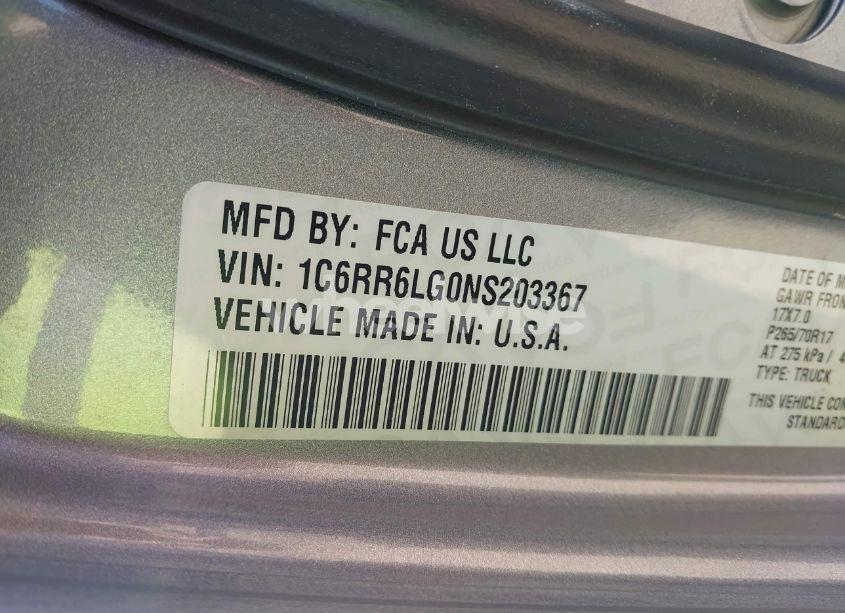 Photo 9 of 2022 Ram 1500 CLASSIC (VIN 1C6RR6LG0NS203367)