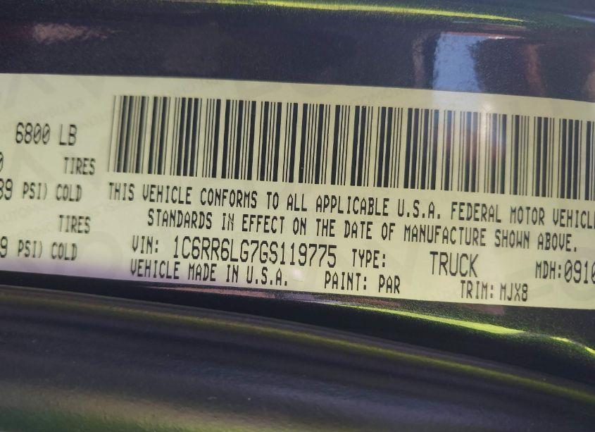 Photo 9 of 2016 Ram 1500 BIG HORN (VIN 1C6RR6LG7GS119775)