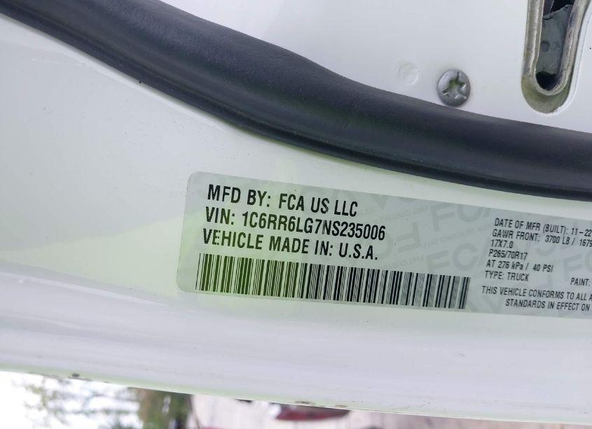 Photo 9 of 2022 Ram 1500 CLASSIC SLT 4X2 5'7 BOX (VIN 1C6RR6LG7NS235006)