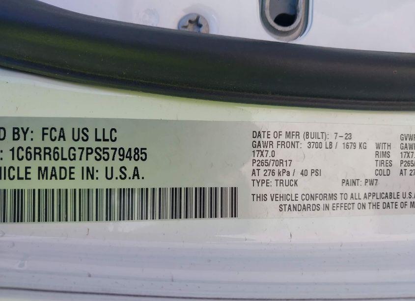 Photo 9 of 2023 Ram 1500 CLASSIC SLT 4X2 5'7 BOX (VIN 1C6RR6LG7PS579485)