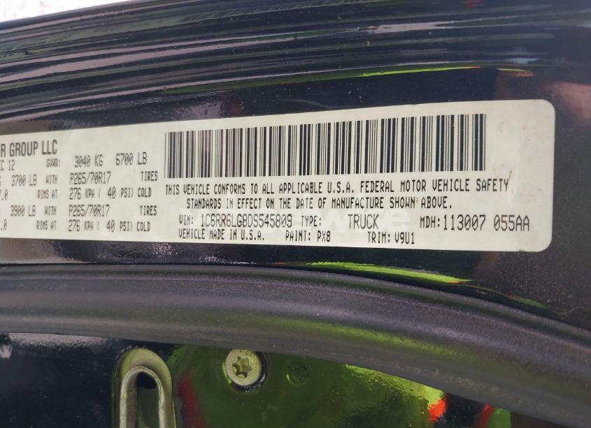 Photo 9 of 2013 Ram 1500 SLT (VIN 1C6RR6LG8DS545809)