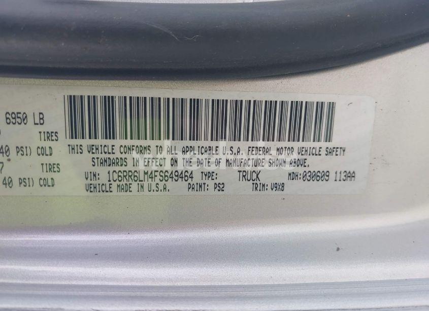 Photo 9 of 2015 Ram 1500 SLT (VIN 1C6RR6LM4FS649464)