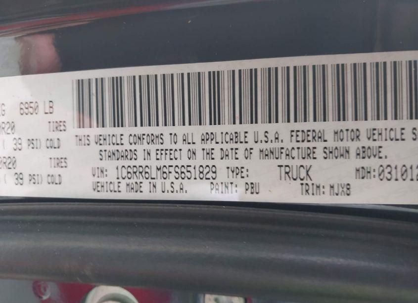 Photo 9 of 2015 Ram 1500 LONE STAR (VIN 1C6RR6LM6FS651829)