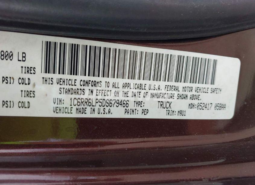Photo 9 of 2013 Ram 1500 SLT (VIN 1C6RR6LP5DS679466)