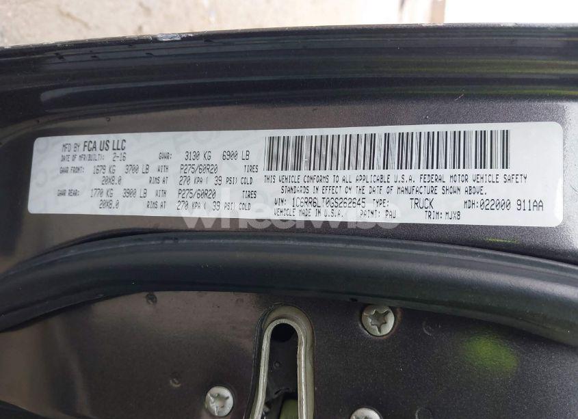 Photo 9 of 2016 Ram 1500 LONE STAR (VIN 1C6RR6LT0GS262645)