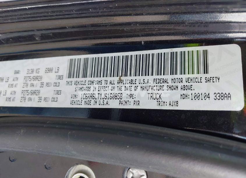 Photo 9 of 2018 Ram 1500 LONE STAR SILVER 4X2 5'7 BOX (VIN 1C6RR6LT1JS160858)