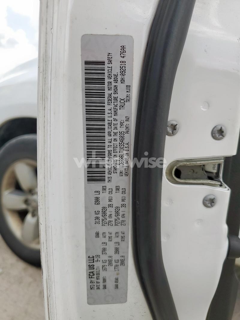 Photo 3 of 2019 RAM 1500 CLASSIC SLT (VIN 1C6RR6LT1KS546035)