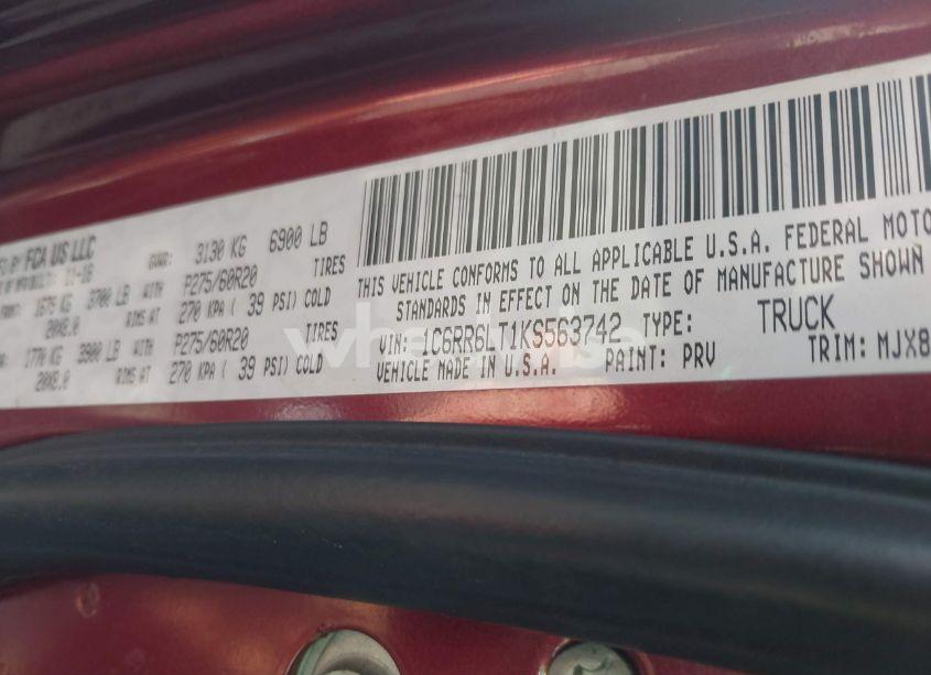 Photo 9 of 2019 Ram 1500 CLASSIC BIG HORN 4X2 5'7 BOX (VIN 1C6RR6LT1KS563742)