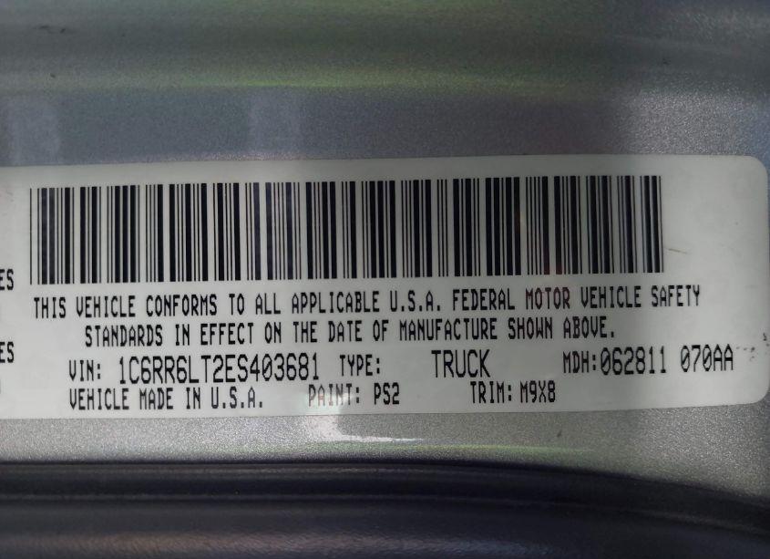 Photo 9 of 2014 Ram 1500 LONE STAR (VIN 1C6RR6LT2ES403681)