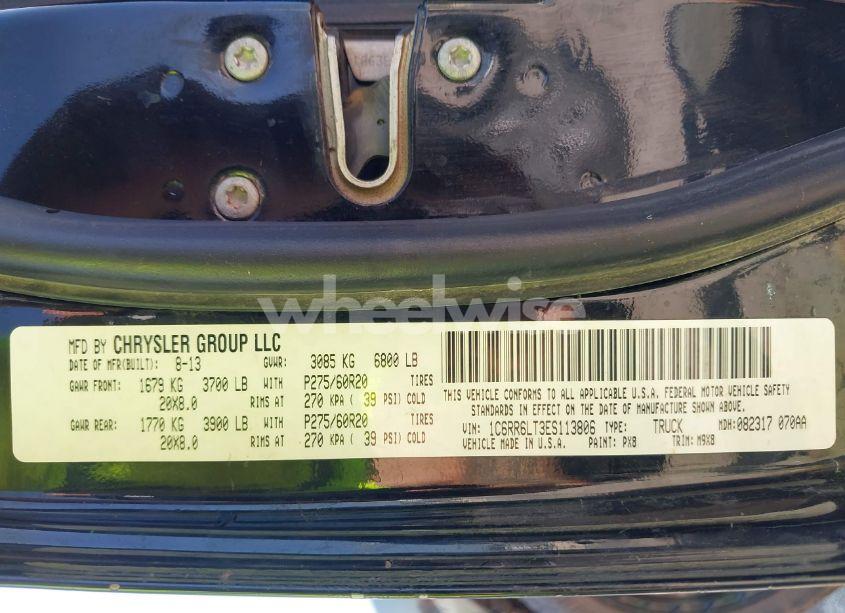 Photo 9 of 2014 Ram 1500 LONE STAR (VIN 1C6RR6LT3ES113806)