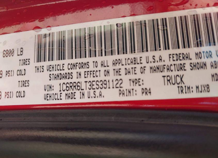 Photo 9 of 2014 Ram 1500 LONE STAR (VIN 1C6RR6LT3ES391122)