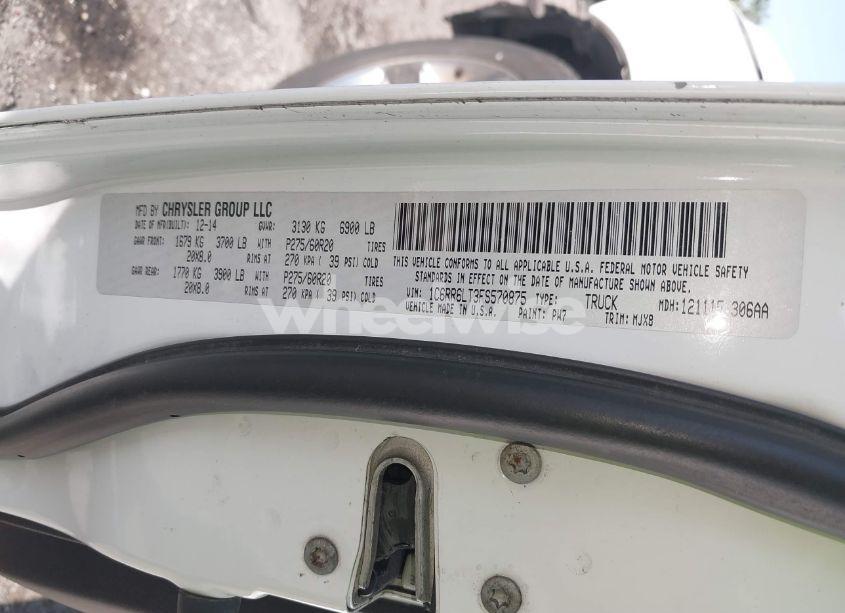 Photo 9 of 2015 Ram 1500 BIG HORN (VIN 1C6RR6LT3FS570875)