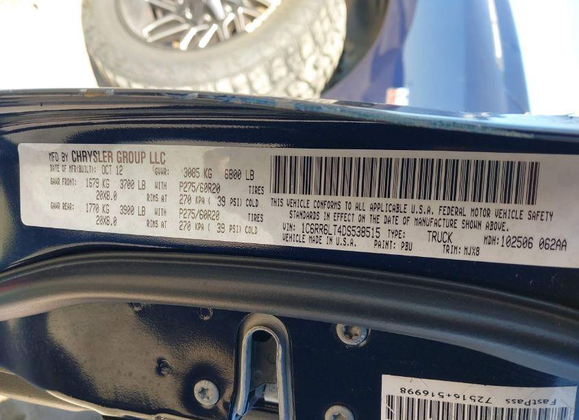 Photo 9 of 2013 Ram 1500 LONE STAR (VIN 1C6RR6LT4DS538515)