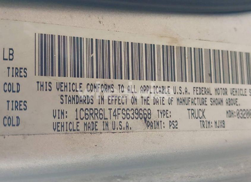 Photo 9 of 2015 Ram 1500 OUTDOORSMAN (VIN 1C6RR6LT4FS639668)