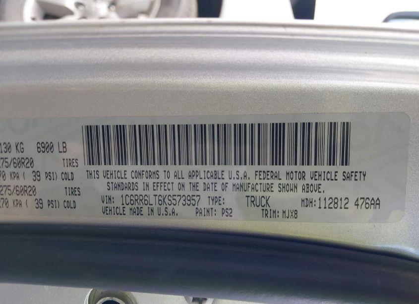 Photo 9 of 2019 Ram 1500 CLASSIC LONE STAR 4X2 5'7 BOX (VIN 1C6RR6LT6KS573957)
