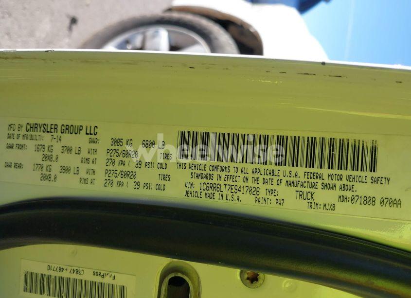 Photo 9 of 2014 Ram 1500 LONE STAR (VIN 1C6RR6LT7ES417026)