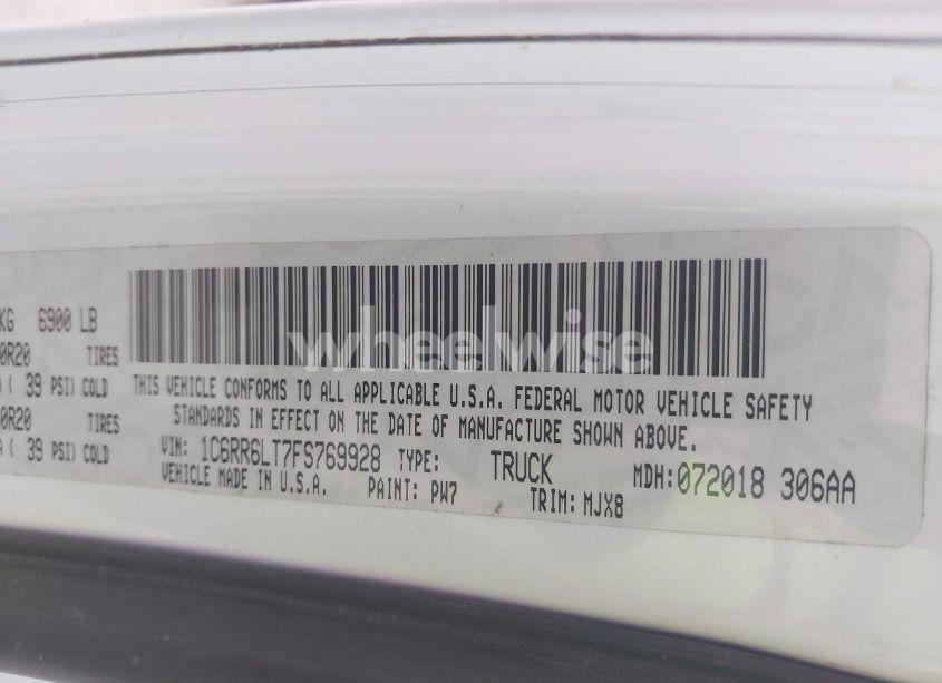 Photo 9 of 2015 Ram 1500 LONE STAR (VIN 1C6RR6LT7FS769928)